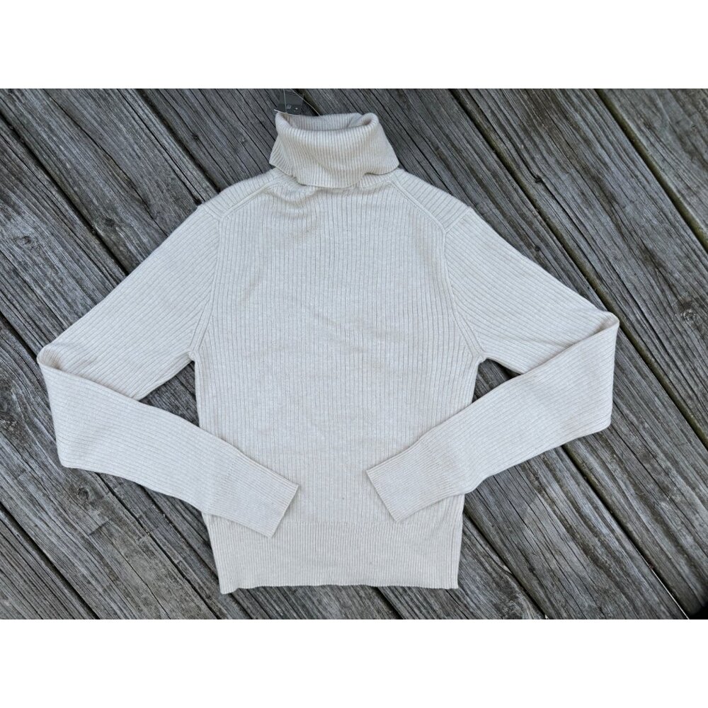 J. Crew Cream Turtleneck Sweater - Picture 7 of 8